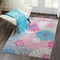 Homeroots 4 x 6 ft. Gray & Pink Tropical Flower Area Rug 385423 - alternate 3